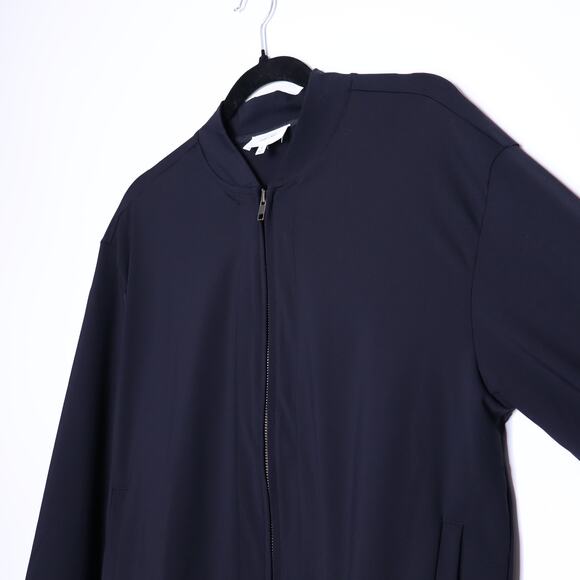 SOMA WKND Tech Knit Bomber Jacket Black Full Zip Long Sleeve Active Women's S - Picture 3 of 8